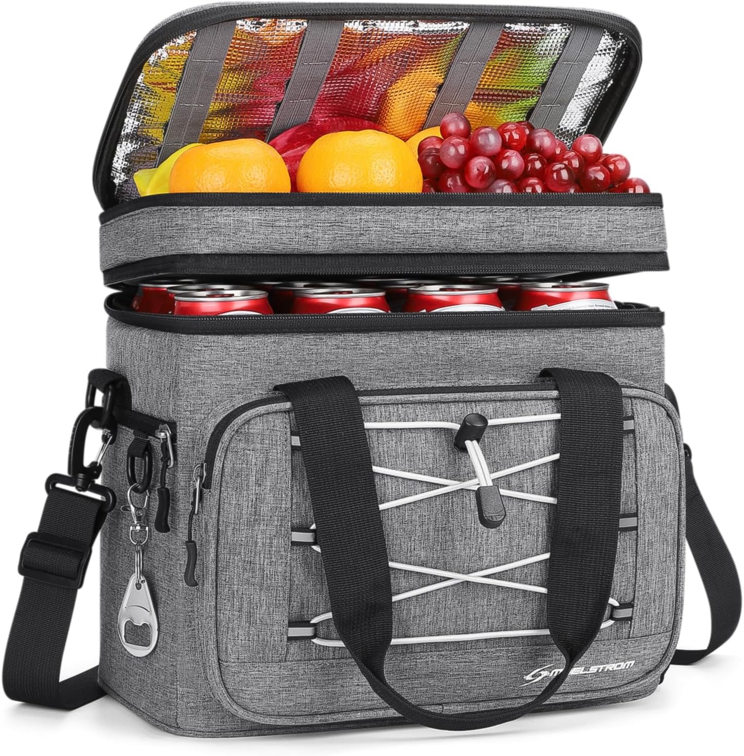 Maelstrom Soft Cooler Bag,Collapsible Soft Sided Cooler,24/30/60/75 Cans Beach Cooler,Ice Chest,Large Leakproof Camping Cooler,Portable Travel Cooler for Grocery Shopping,Camping,Road Trips