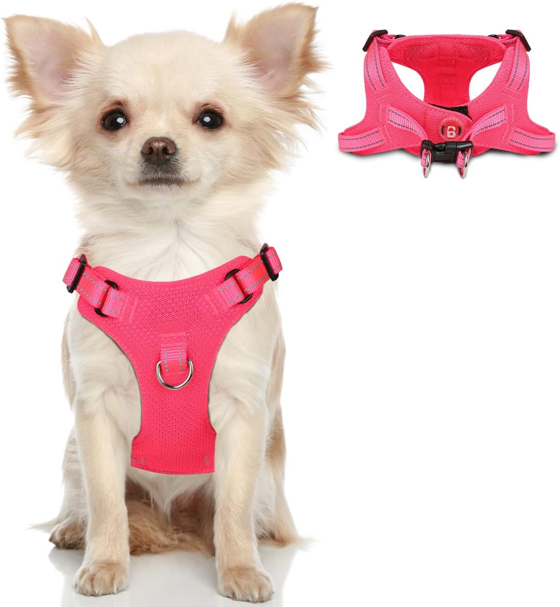 Dog Harness Step in Dog Vest Harness, Reflective Adjustable Puppy No Pull Harness Breathable Soft for Small and Medium Dogs,Cats