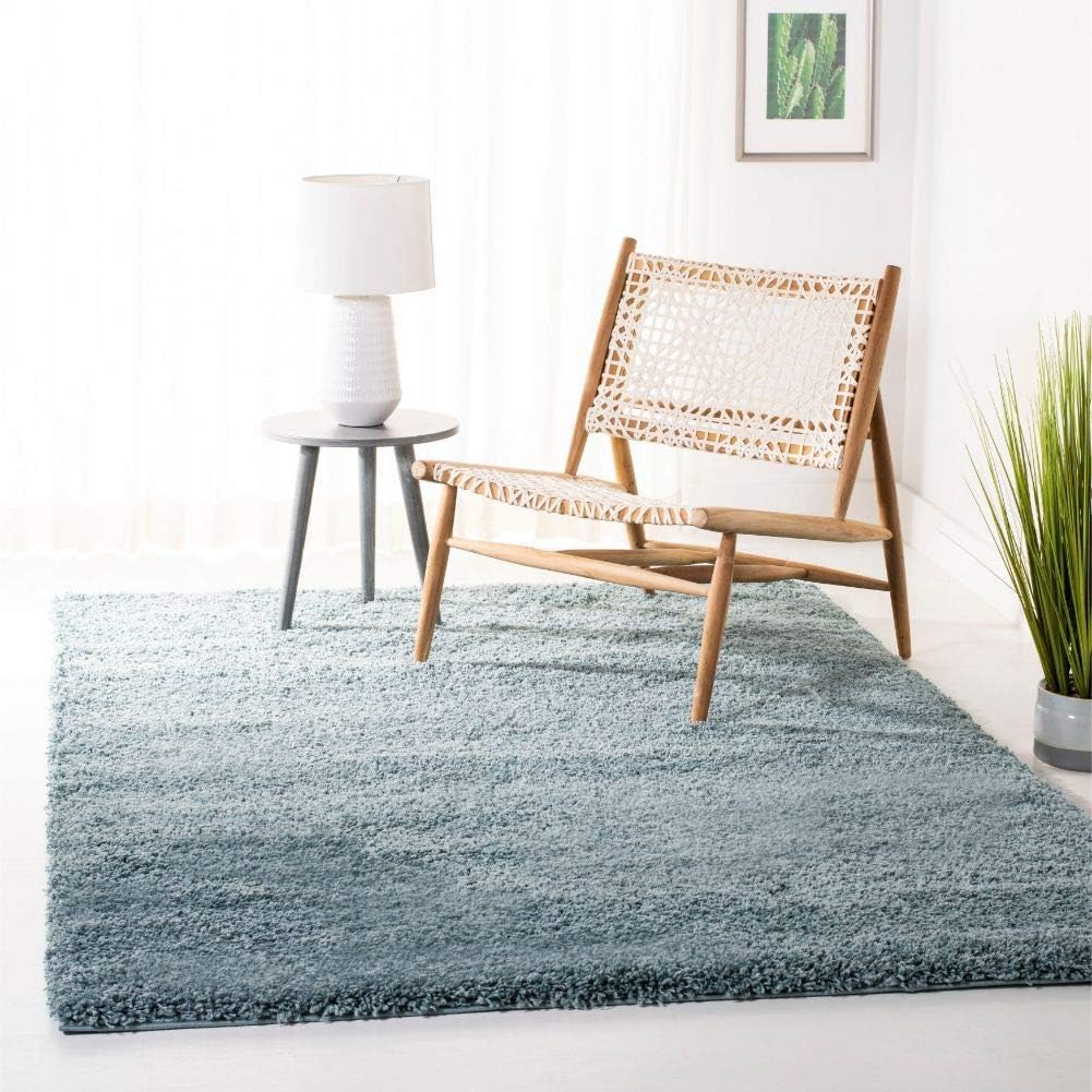 SAFAVIEH California Shag Collection Area Rug - 5'3 x 7'6, Light Blue, Non-Shedding & Easy Care, 2-inch Thick Ideal for High Traffic Areas in Living Room, Bedroom (SG151-6060)