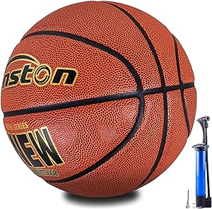 Senston 29.5"/27.5" Basketball Leather Basketball Ball Official Basketball Ball Size 7/5 Outdoor/Indoor Game Basketball