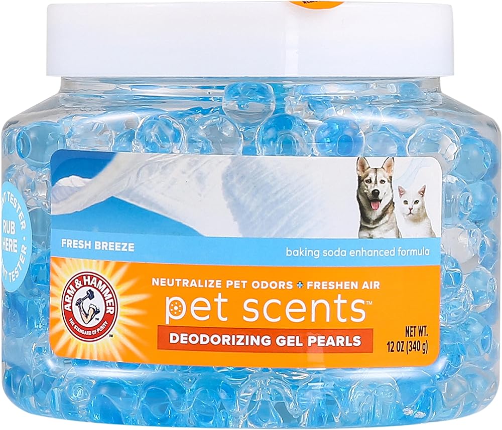 As a pet owner, maintaining a fresh-smelling home can be a challenge. Arm & Hammer for Pets Air Care Pet Scents Deodorizing Gel Beads in Fresh Breeze has been a game-changer for me. These gel beads are not only easy to use but also highly effective at eliminating odors, leaving behind a subtle, pleasant fragrance.One of the standout features of these gel beads is their long-lasting potency. Unlike sprays or powders that only mask odors temporarily, these beads continuously release a fresh breeze scent, ensuring that my home remains inviting for both guests and furry friends alike.Another aspect I appreciate is the versatility of this product. Whether it's used in litter boxes, pet bedding, or any other area where odors linger, the Arm & Hammer gel beads work wonders. Plus, the convenient design allows for easy placement in various spaces without creating a mess.Furthermore, as a pet owner concerned about safety, I appreciate that these gel beads are pet-friendly and non-toxic. It provides peace of mind knowing that I'm not exposing my pets to harmful chemicals while effectively managing odors.In summary, Arm & Hammer for Pets Air Care Pet Scents Deodorizing Gel Beads in Fresh Breeze is a must-have for any pet owner striving to maintain a fresh and inviting home environment. Its long-lasting effectiveness, versatility, and pet-friendly formula make it a standout product in the realm of pet odor control.