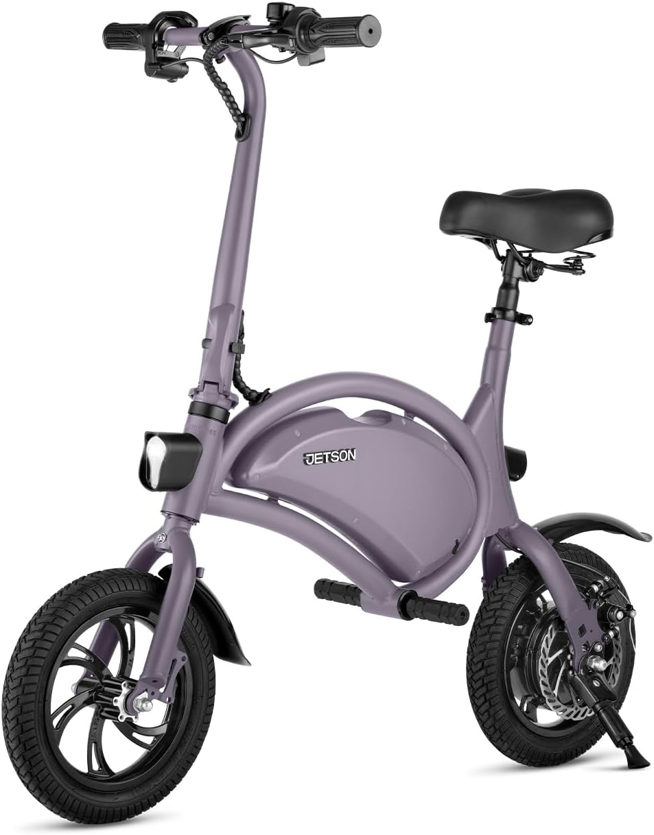 Jetson Bolt Folding Electric Ride-On Bike, Easy-Folding, Built-in Carrying Handle, Twist Throttle, Up to 15.5 MPH, Ages 13+