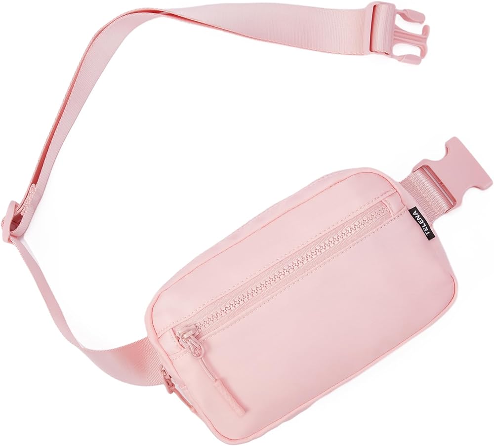 Telena Fanny Packs Crossbody Belt Bag Cross Body Bag Fashionable for Women with Adjustable Strap Pink