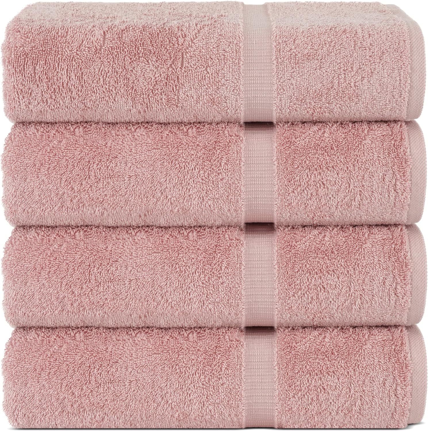 Chakir Turkish Linens | Hotel & Spa Quality 100% Cotton Premium Turkish Towels | Soft & Absorbent (4-Piece Bath Towels, Pink)