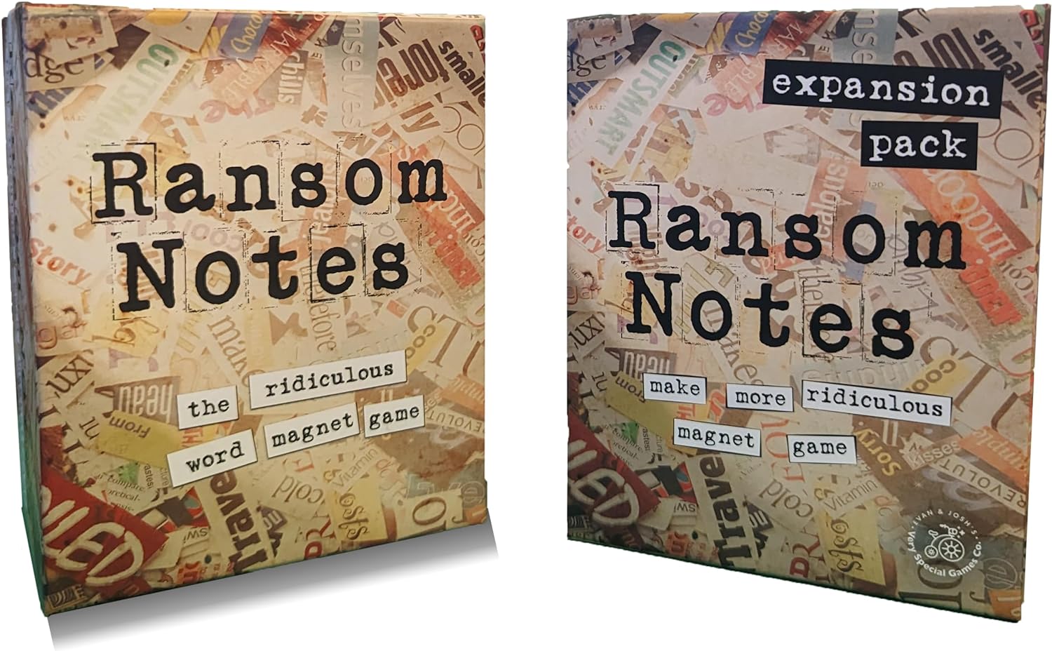 Ransom Notes - The Ridiculous Word Magnet Party Game & Expansion Pack One Bundle, 3  Players