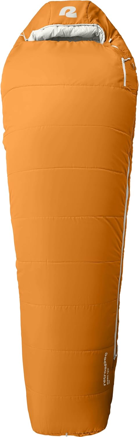 Retrospec Dream 5, 15 30 Sleeping Bag - Mummy Sleeping Bag for Camping, Insulated Cold Weather Sleeping Bag Lightweight Stuff Sack, Water-Resistant and Adjustable Draw Cords Adult Sleeping Bag