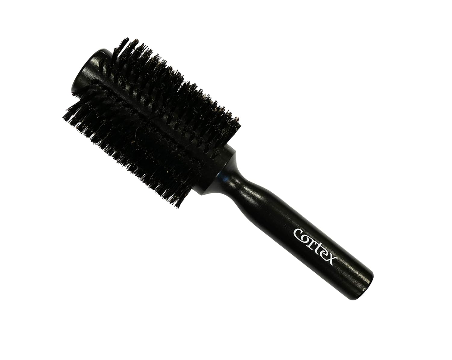 Boar Bristle Brushes For Women and Men - Round Hair Brush, Wooden Handle For All Hair Types, small bristle hair brush, round hair brushes for women blow drying (Black 3'')