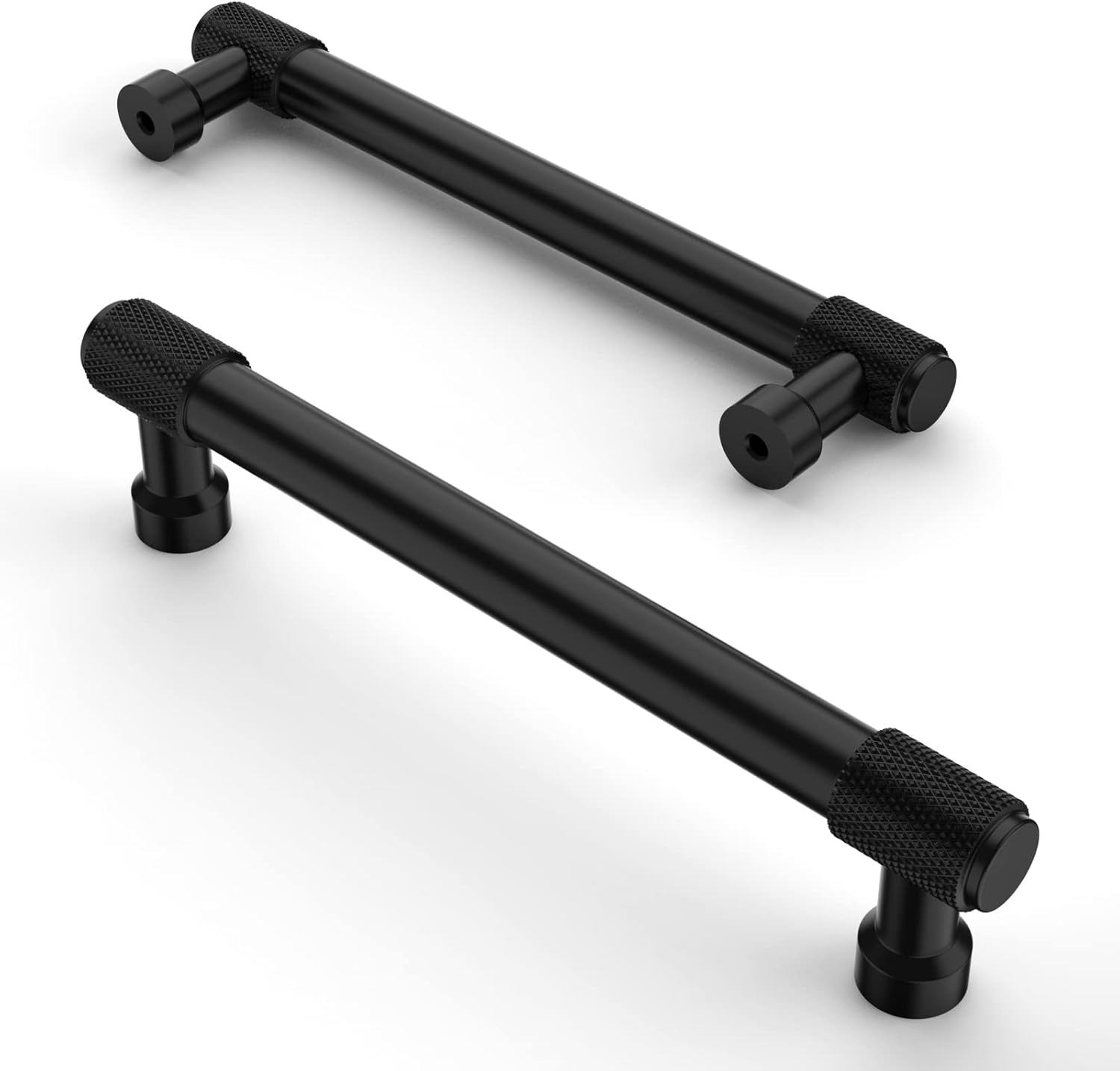 Asidrama 10 Pack 5 Inch(128mm) Matte Black Cabinet Pulls Cabinet Handles Cupboard Handles Kitchen Cabinet Hardware for Cupboard Drawer Handles Dresser Pulls