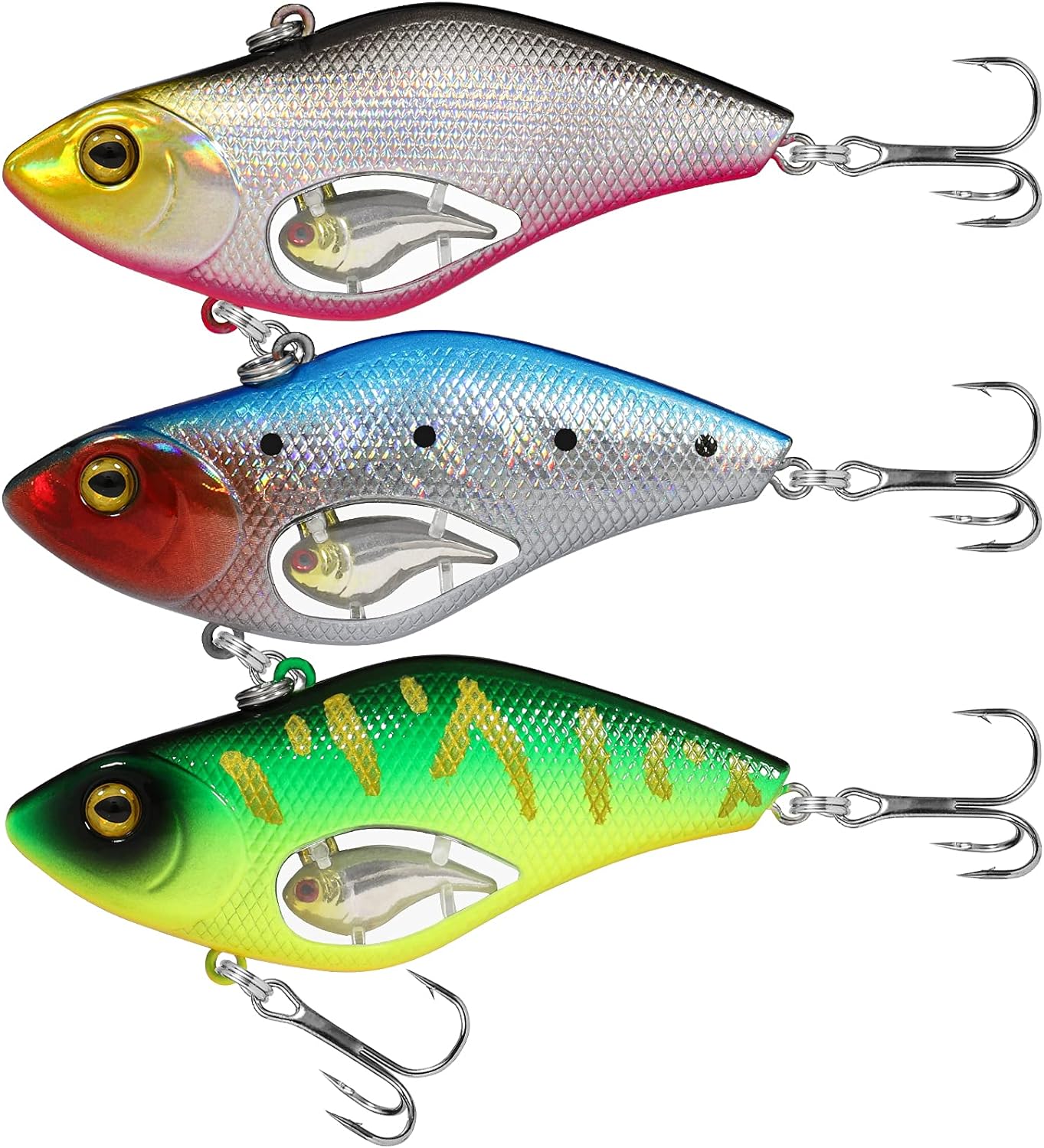 TRUSCEND Craz Crankbait Fishing Lures Saltwater Freshwater, 5 Unique Style: Flexible Stainless Bill, Chattering, Sinking, Suspending, Diving Jointed Crankbait, Amazing Bass Pike Salmon Lure