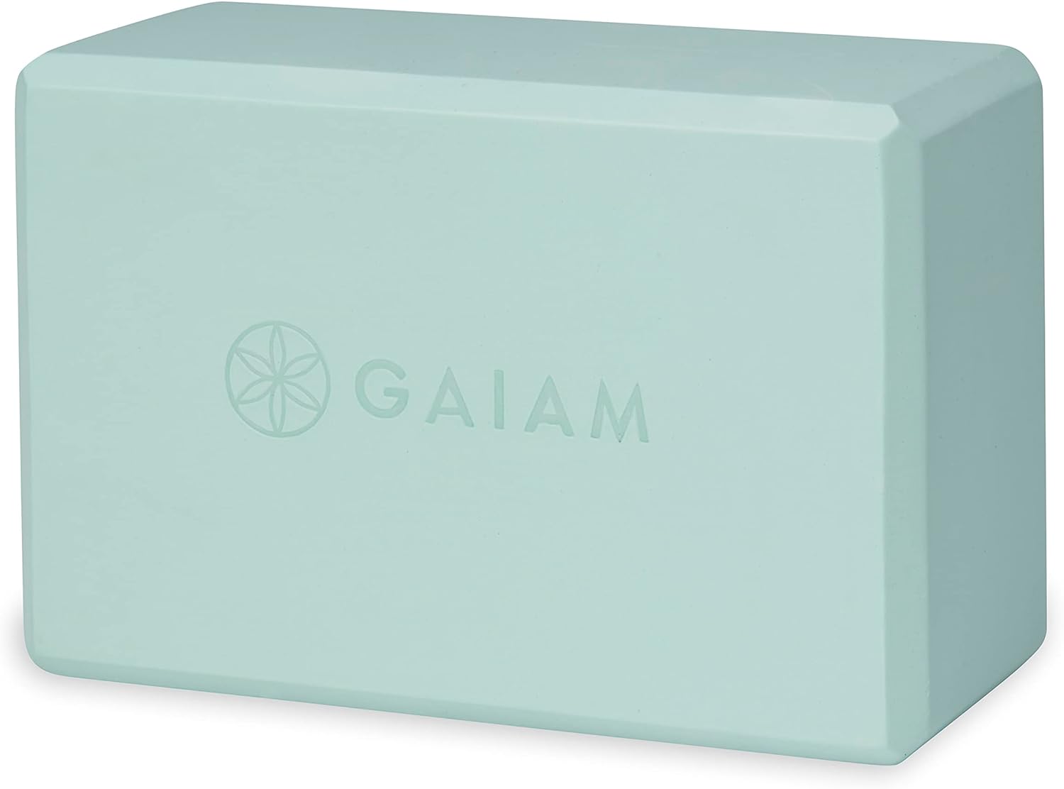 Gaiam Yoga Block - Supportive Latex-Free Eva Foam - Soft Non-Slip Surface with Beveled Edges for Yoga, Pilates, Meditation - Yoga Accessories for Stability, Balance, Deepen Stretches (Cool Mint)