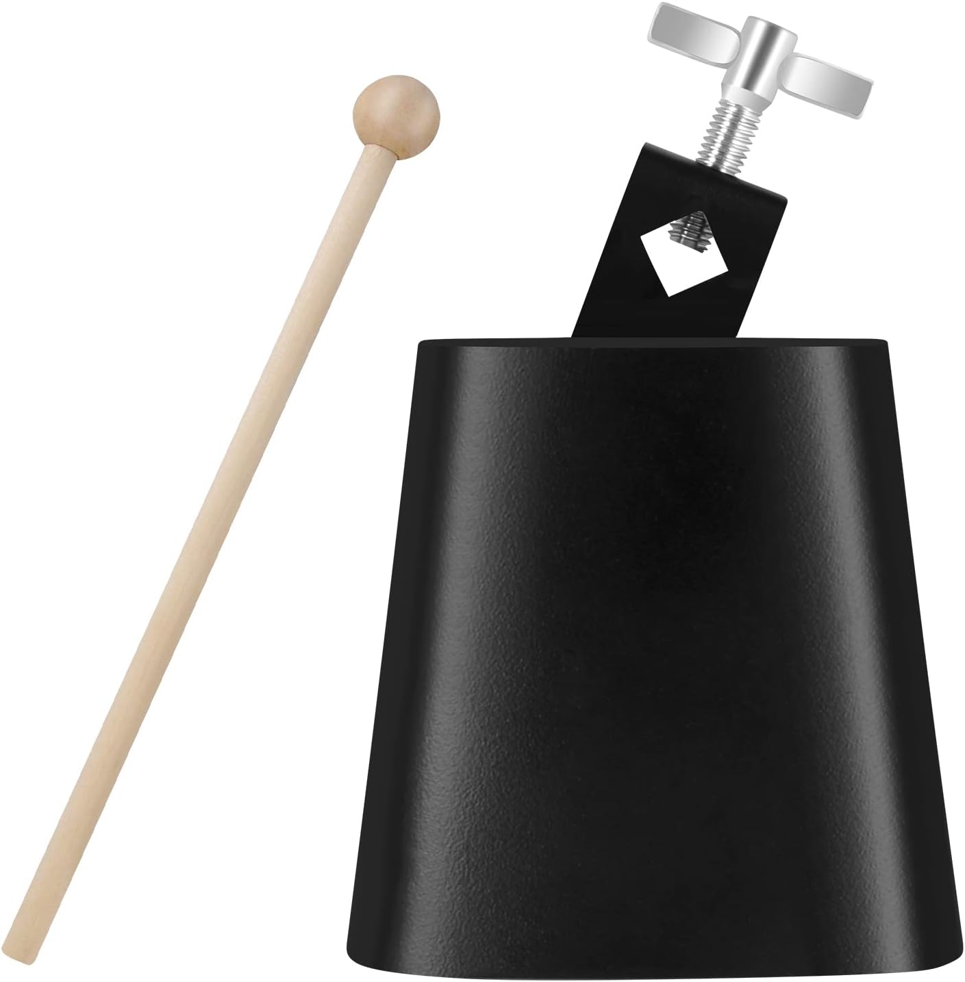 Eastrock 4 inch Metal Steel Cow Bells Noise Makers Hand Percussion Cowbell with Stick for Drum Set