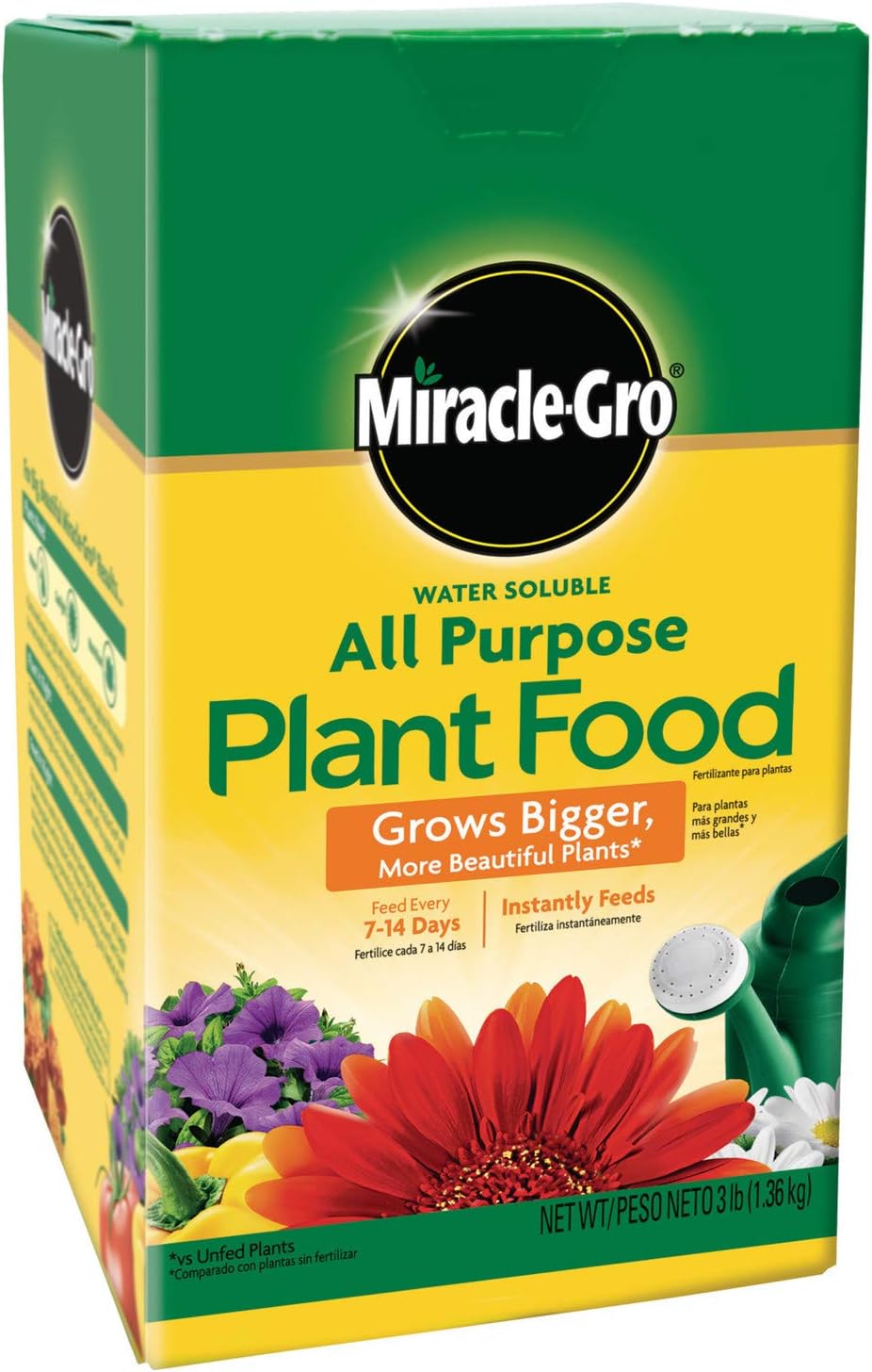 Miracle-Gro Water Soluble All Purpose Plant Food, Fertilizer for Indoor or Outdoor Flowers, Vegetables or Trees, 3 lbs.