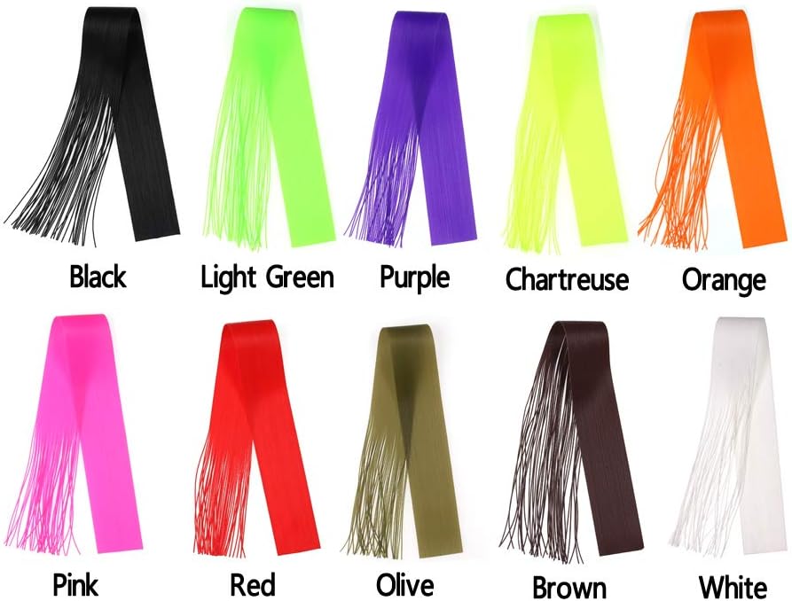 10pcs Mix Color 40 Strands/Pack 30CM Length Micro Silicone Rubber Skirts for Soft Worm Trout Fly Legs Fishing Jig Lure Skirts Fly Tying Material